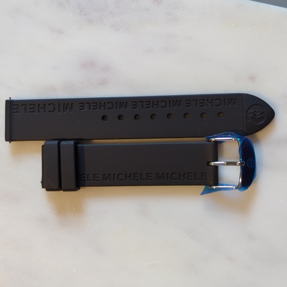 18mm Michele Black Watch Band